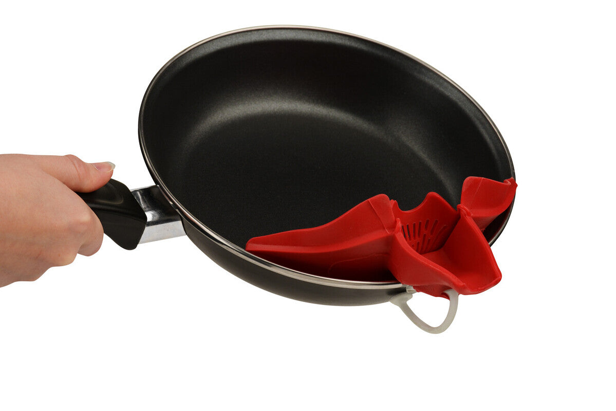 Red Silicone Pouring Spout for Pots and Pans