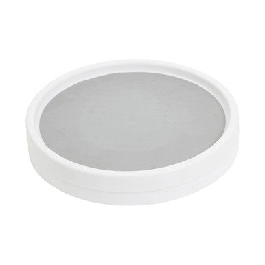 Set of 2 Revolving Storage Racks in White and Grey