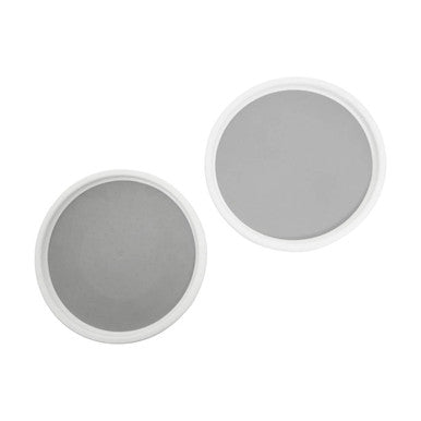 Set of 2 Revolving Storage Racks in White and Grey