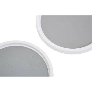 Set of 2 Revolving Storage Racks in White and Grey