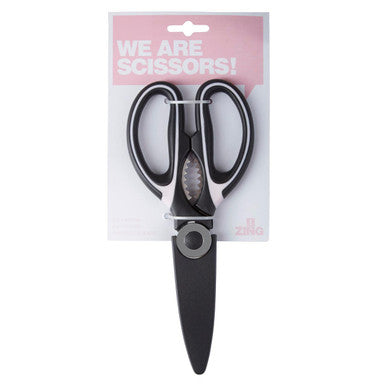 Black and Pastel Pink Kitchen Scissors