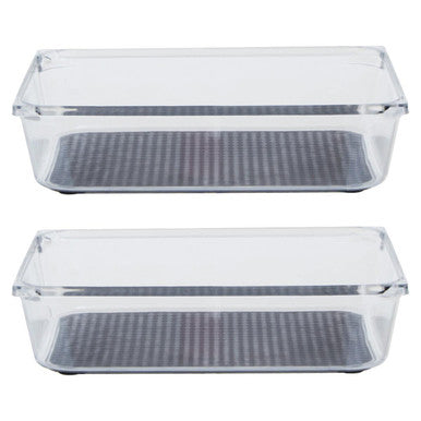 Medium Set of Two Kitchen Organisers with Rubber Insert