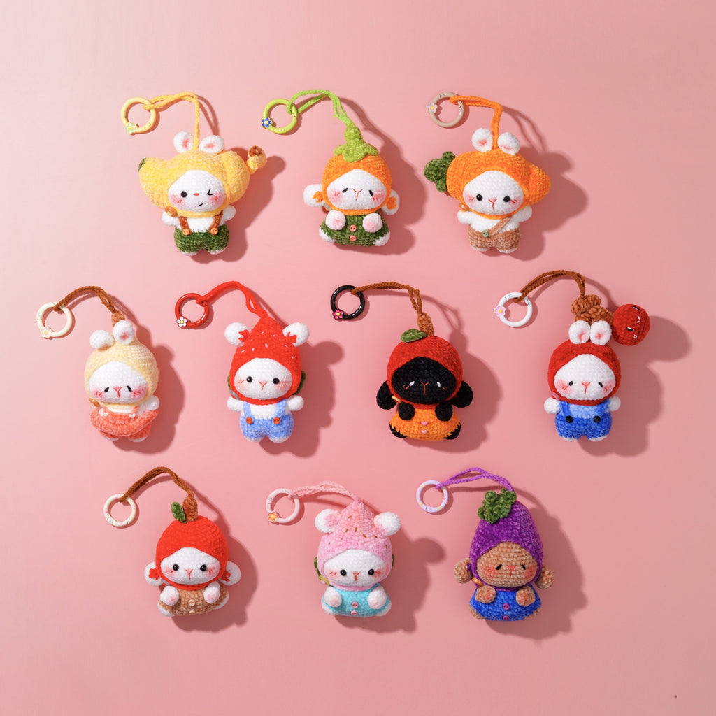 Fruity Bunny Collection Handmade Keychains Back in Stock