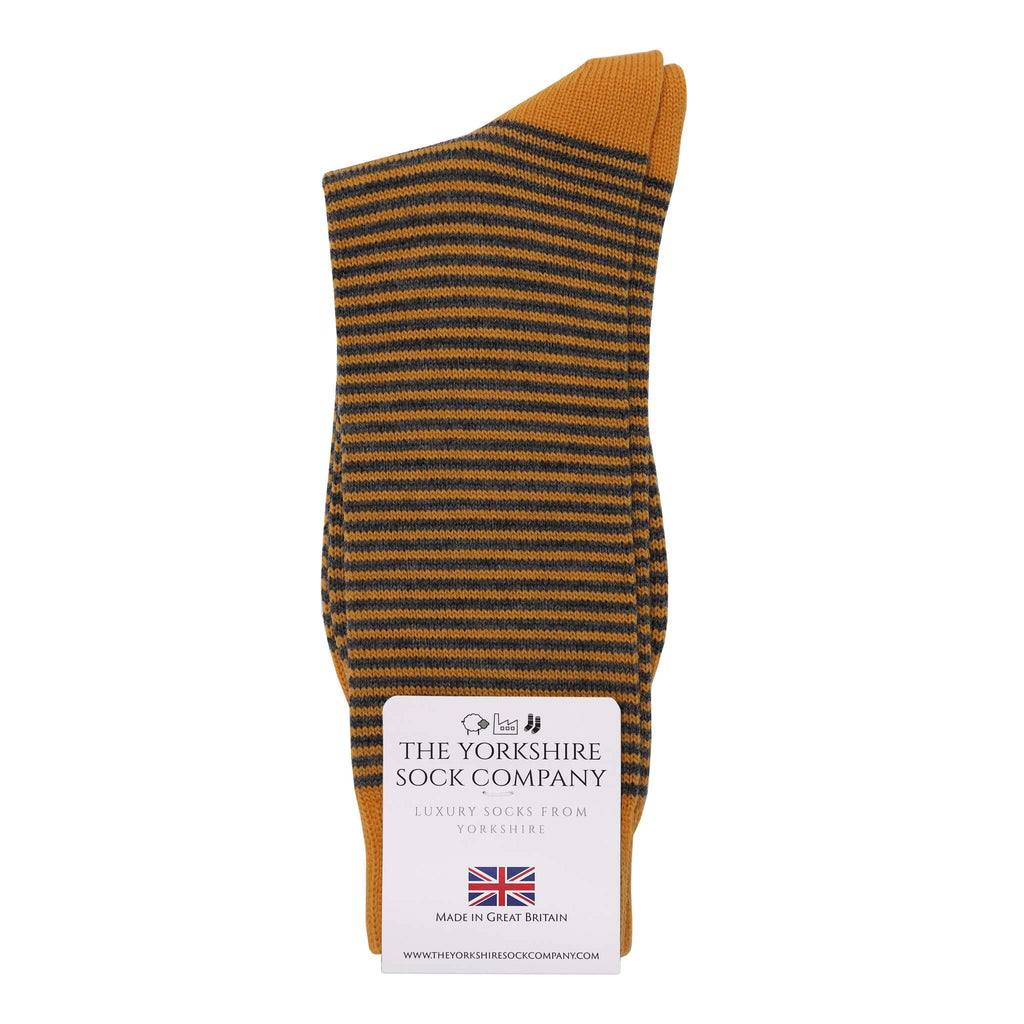 Fine Stripe Luxury Merino Everyday Socks, 6 Pair Bundle