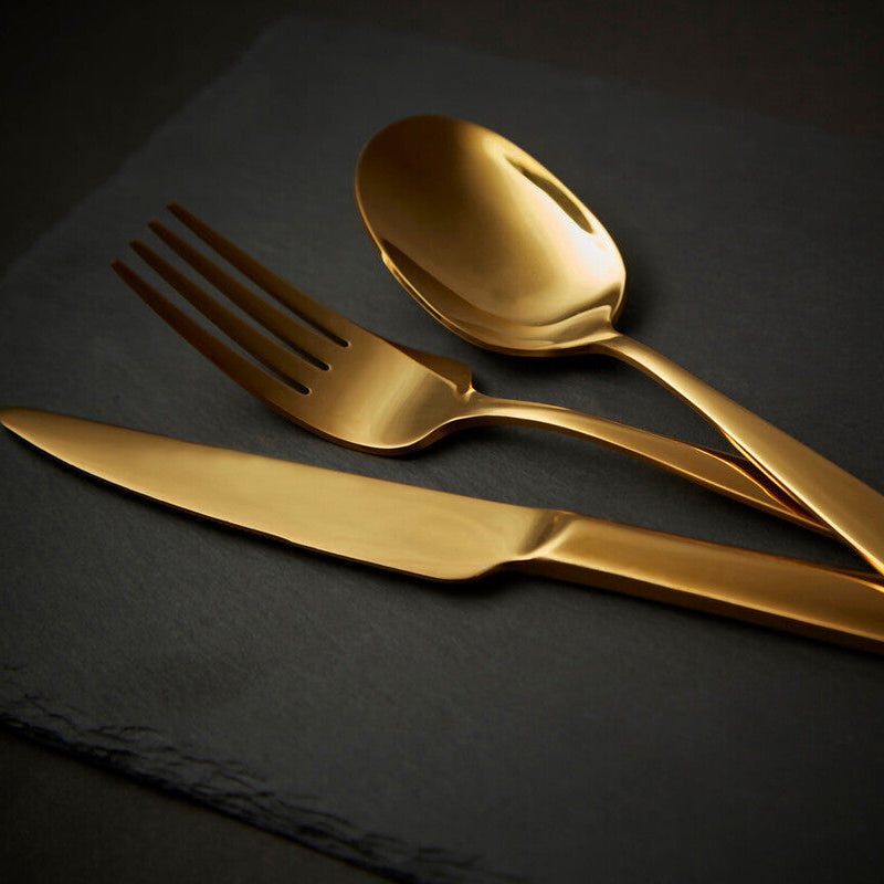 Gold Cutlery Set 16 Piece