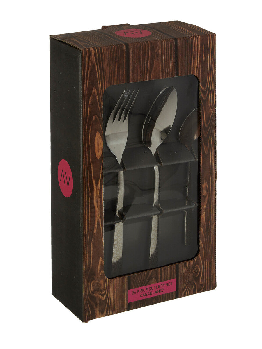 24 Piece Cutlery Set in Silver