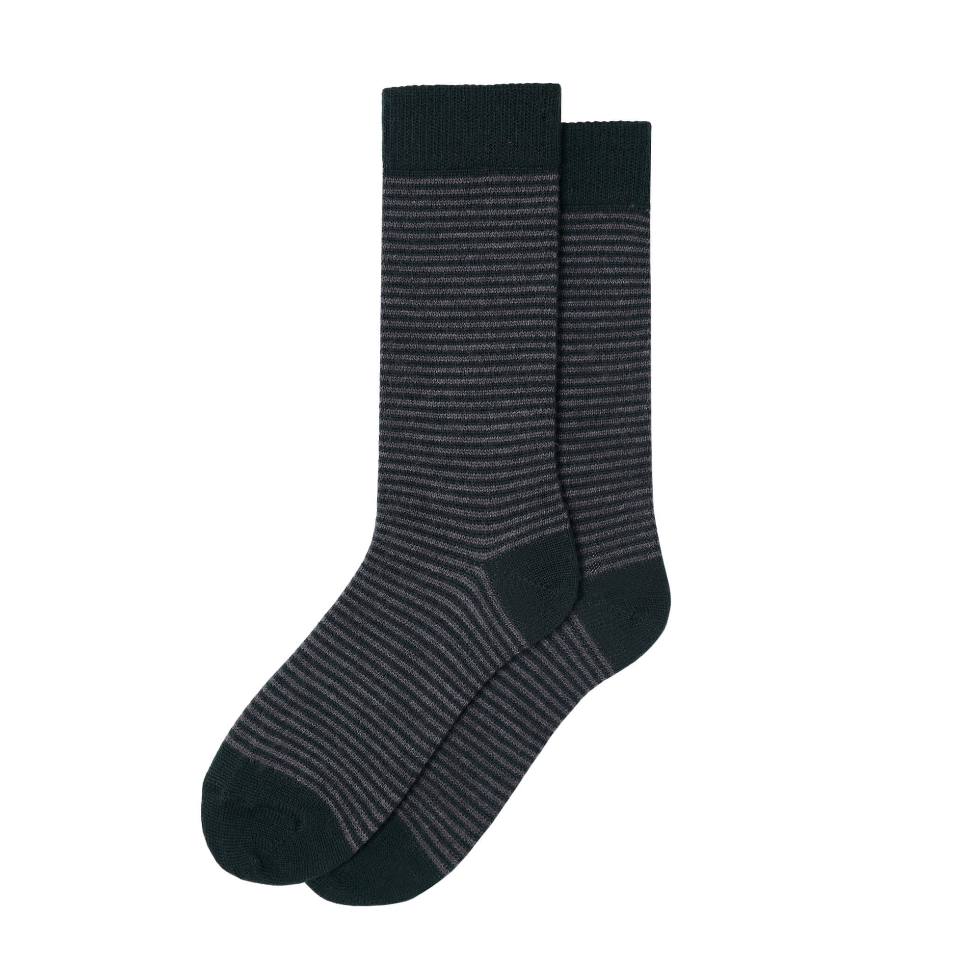 Fine Stripe Luxury Merino Everyday Socks, 4 Pair Bundle