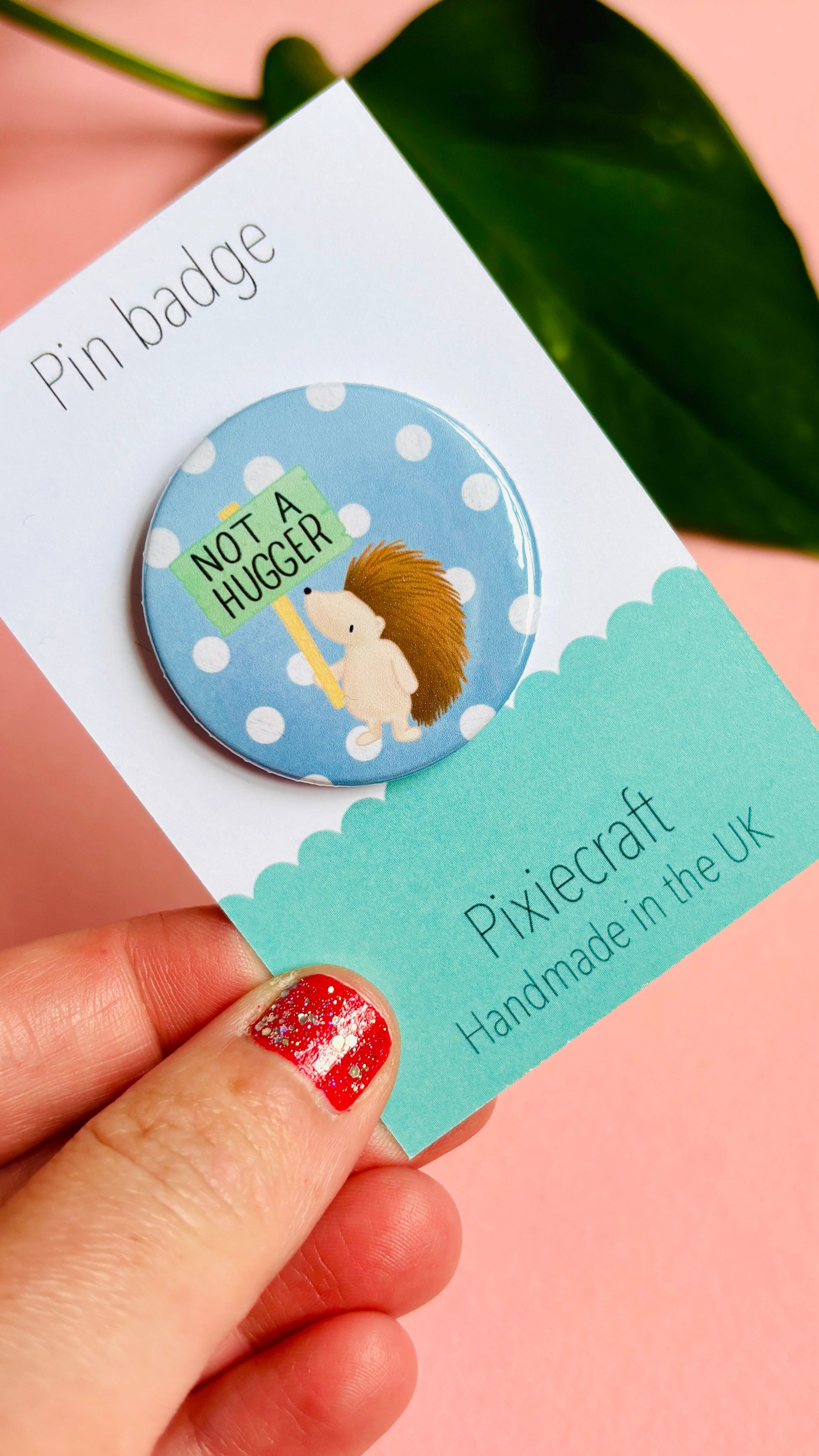 Not a Hugger Funny Badge or Magnet Introvert Gift