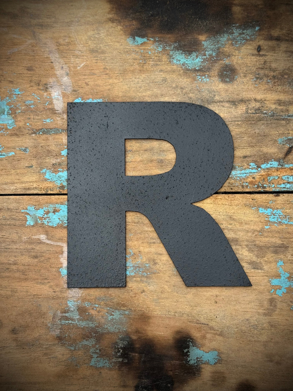 Black Metal Letters 12 inch and 5 inch Rustic Industrial Wall Decor