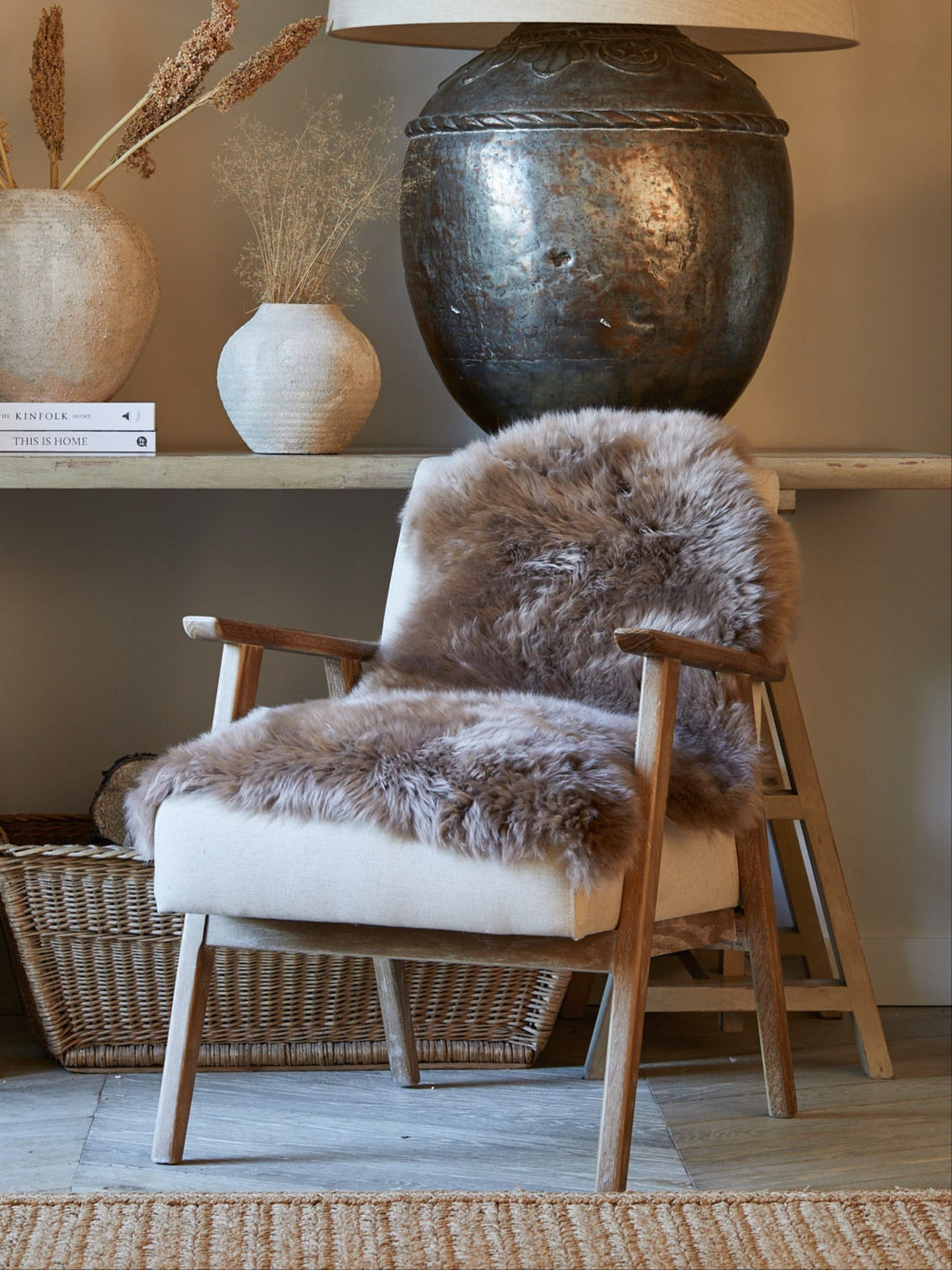 Taupe Sheepskin Rug Natural Luxury