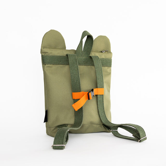 Green Bear Backpack for Kids – Playful & Waterproof Small Bag by Muni at www.brixbailey.com