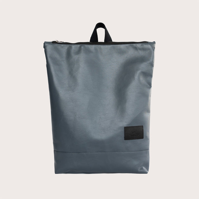 Stylish Grey Faux Leather Backpack – Perfect for Everyday by Muni at www.brixbailey.com