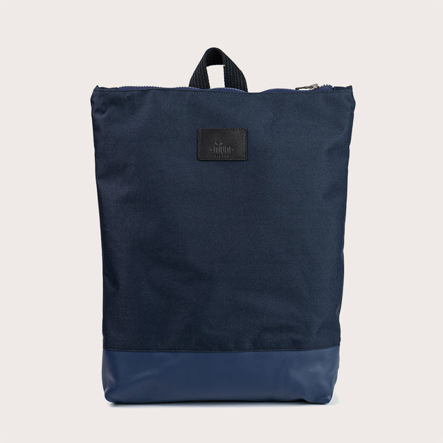 Stylish Navy Blue Backpack – Waterproof & Laptop Friendly by Muni at www.brixbailey.com