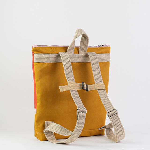 Durable Orange+Yellow Backpack – Waterproof & Comfort Fit by Muni at www.brixbailey.com