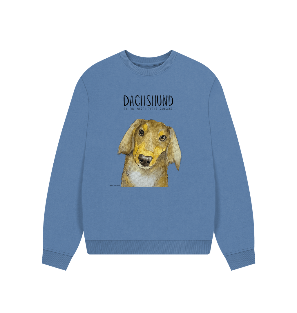 Long Haired Dachshund Oversized Sweatshirt