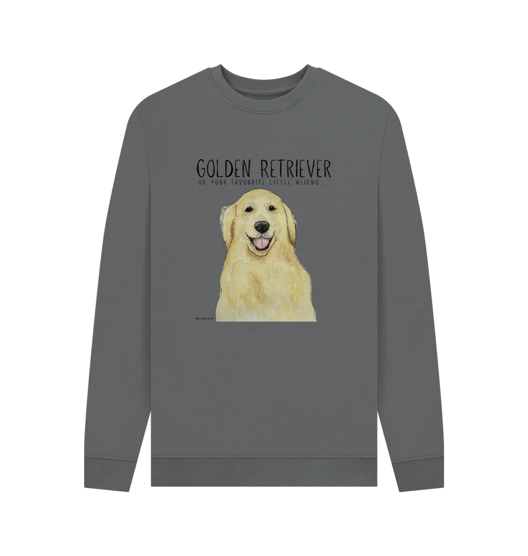 Golden Retriever Vibes Sustainable Mens Sweatshirt