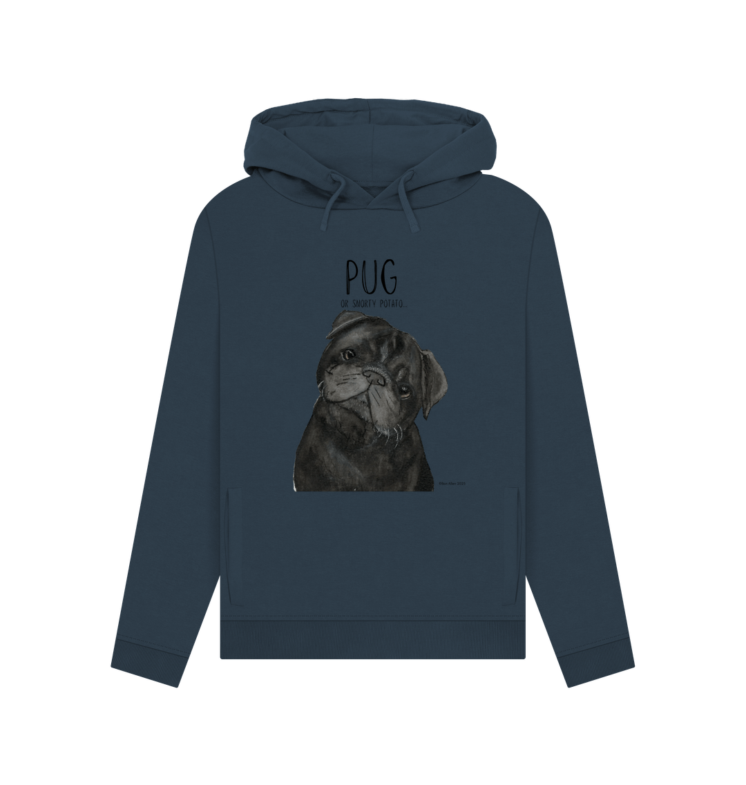 Snorty Potato Women's Hoodie Cozy Cute and Pug Approved
