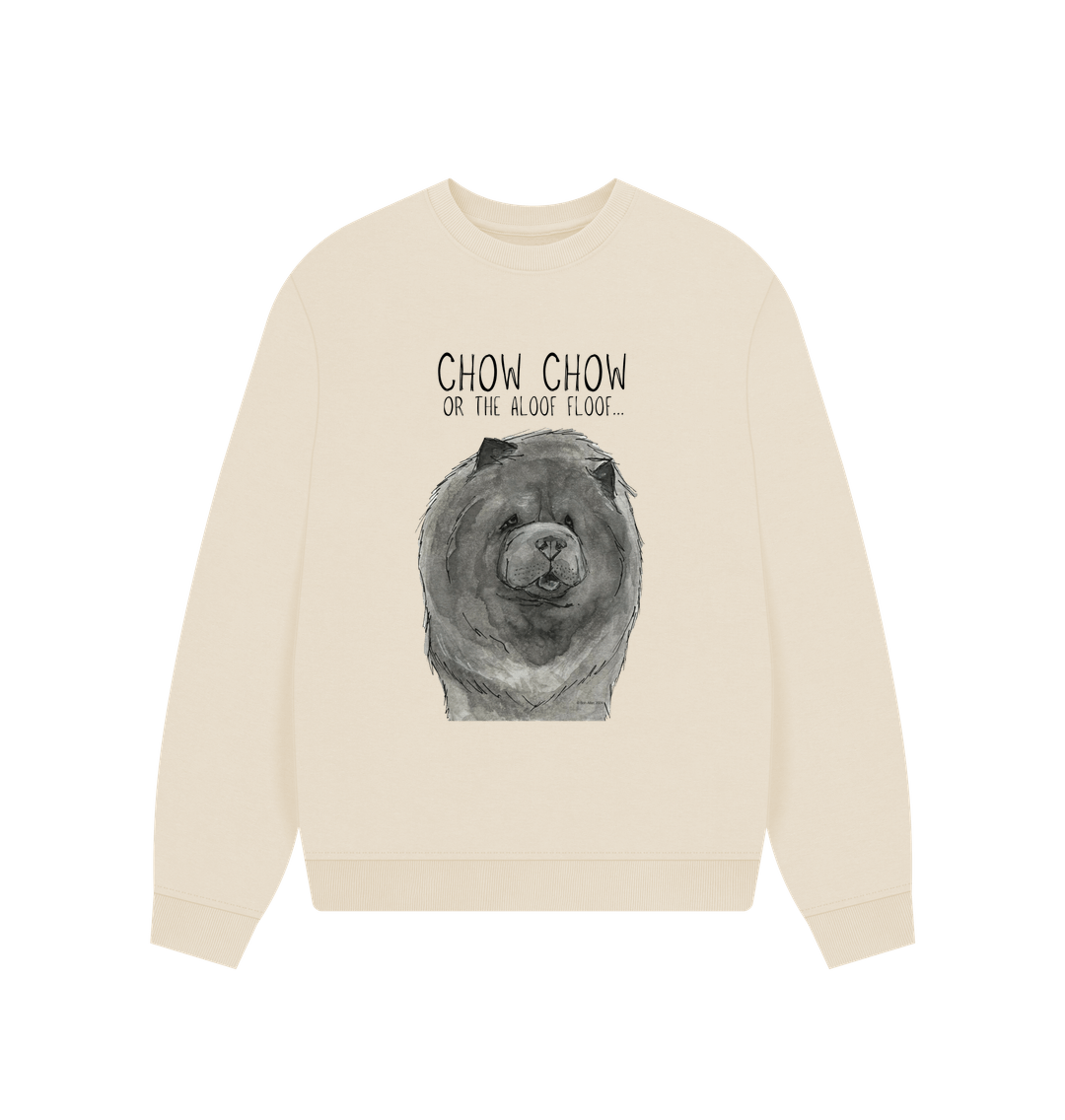 Blue Chow Chow Oversized Sweatshirt for Women