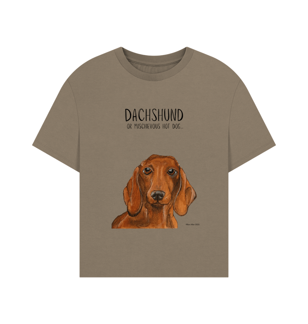 Dachshund Women's Relaxed Fit T-Shirt in Organic Cotton