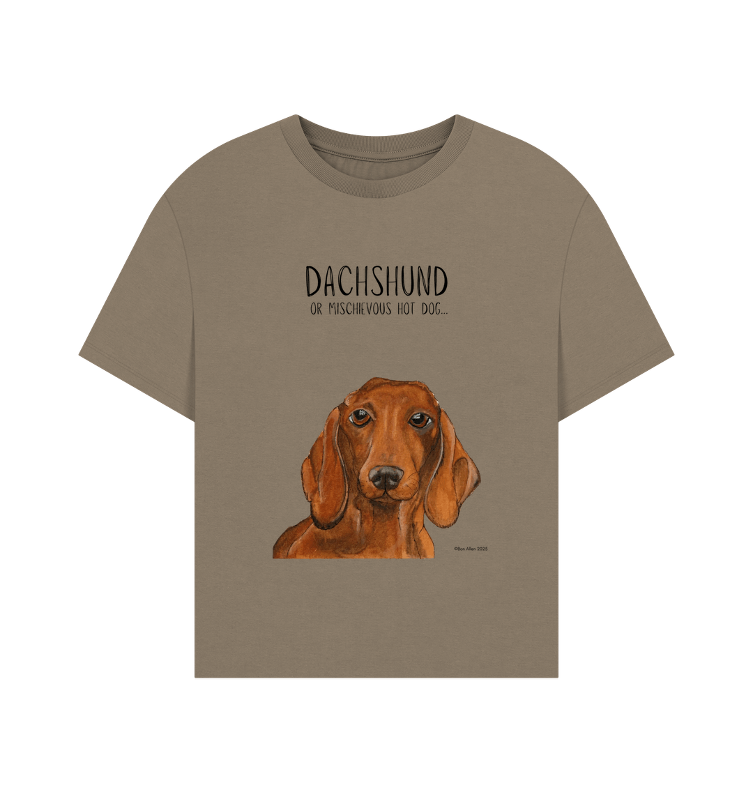 Dachshund Women's Relaxed Fit T-Shirt in Organic Cotton