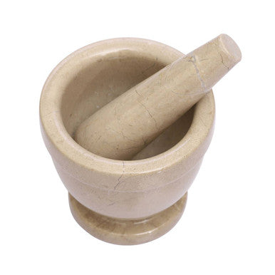 Champagne Marble Mortar and Pestle