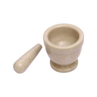Champagne Marble Mortar and Pestle