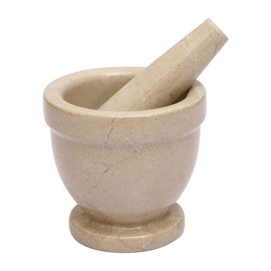 Champagne Marble Mortar and Pestle