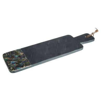 Large Black Slate Paddle Board with Paua Shell Detail