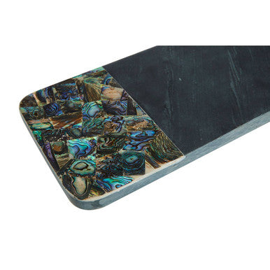 Large Black Slate Paddle Board with Paua Shell Detail
