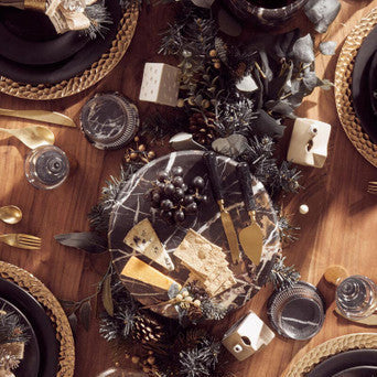 Black and Gold Marble Cake Stand