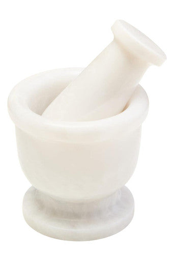 White Marble Mortar and Pestle