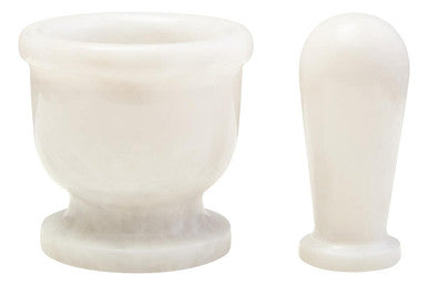 White Marble Mortar and Pestle
