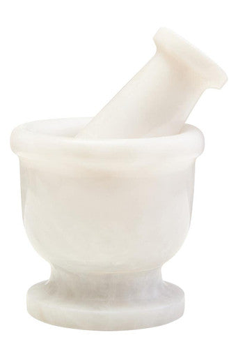 White Marble Mortar and Pestle