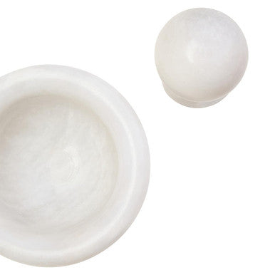White Marble Mortar and Pestle