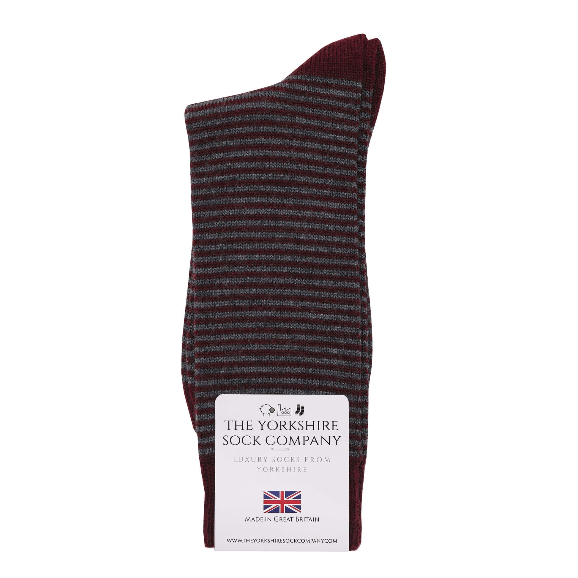 Fine Stripe Luxury Merino Everyday Socks, 6 Pair Bundle