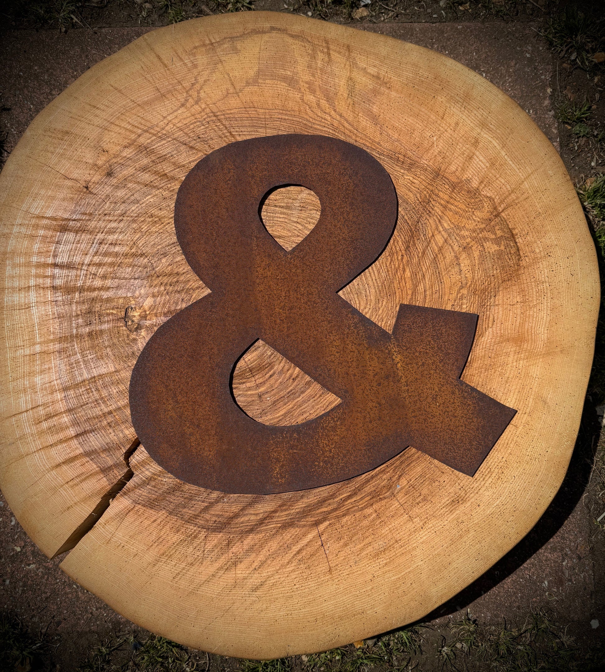 12 Inch Rusty Metal Letters A-Z 0-9