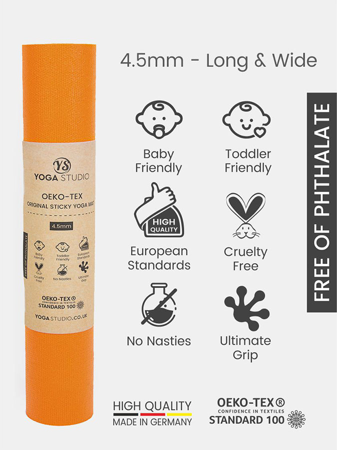 Long and Wide Yoga Mat 4.5mm Non-Slip Cushioned