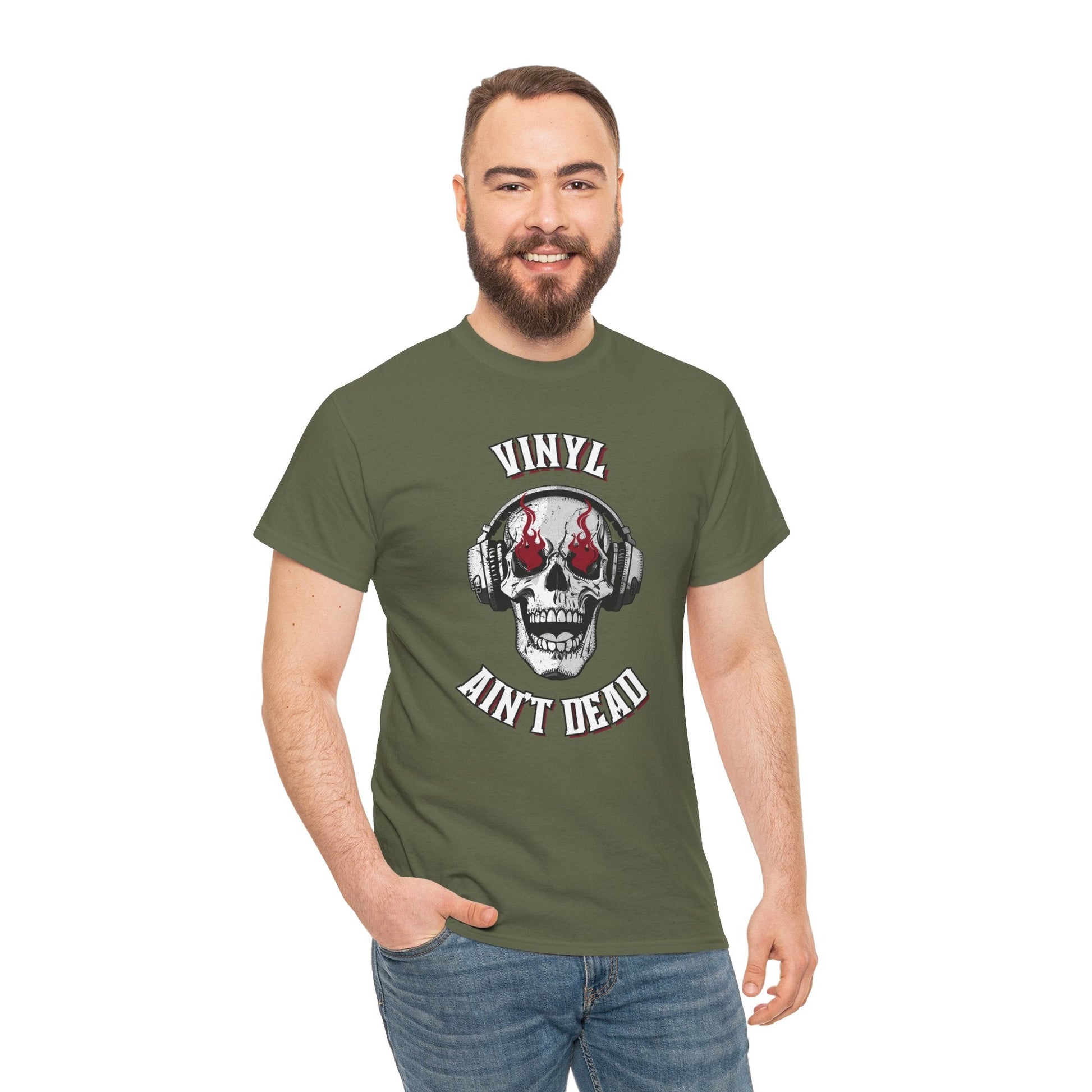 Vinyl Ain't Dead Skull Men's T-Shirt
