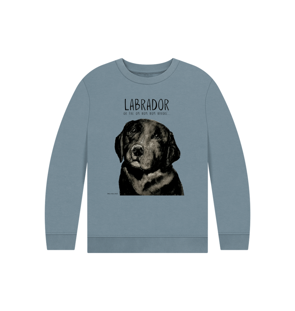 The Crumb Catcher in Chief Black Labrador Kids Sweatshirt