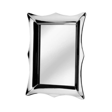 Reflective Frame Wall Mirror with Sculptural Bevelled Design