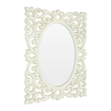 Rococo Wall Mirror in White