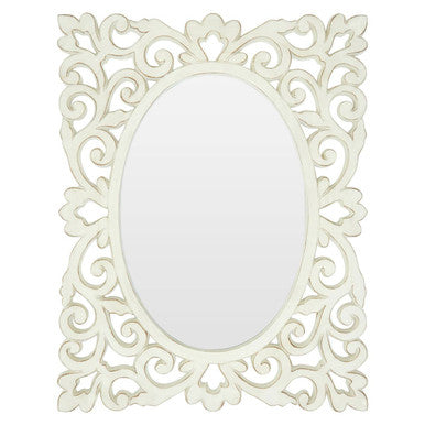 Rococo Wall Mirror in White