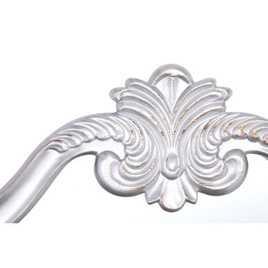 Silver Wall Mirror with Scrolled Frame