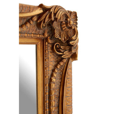 Sonnet Wall Mirror with Ornate Pewter Frame