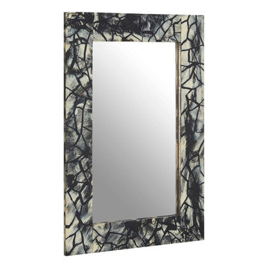 Rectangular Wall Mirror with Mosaic Frame