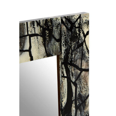 Rectangular Wall Mirror with Mosaic Frame