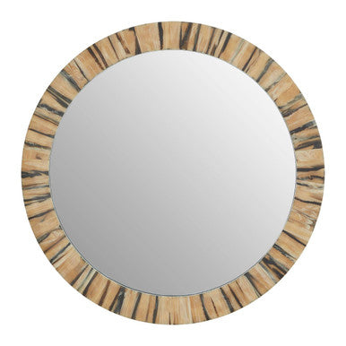 Round Wall Mirror in Black and Gold