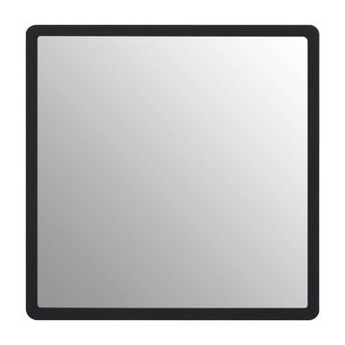 Large Black Wall Mirror with Gold Edge