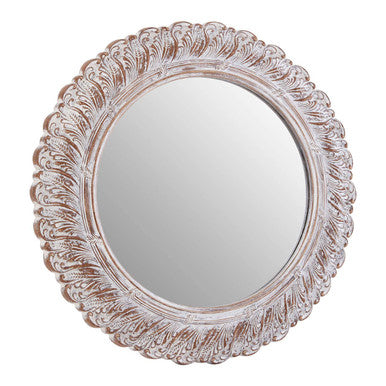 Antique Grey Acanthus Leaf Wall Mirror
