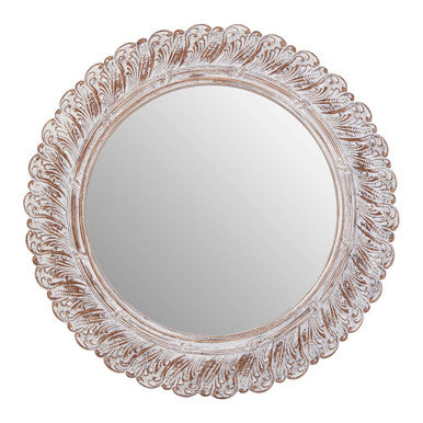 Antique Grey Acanthus Leaf Wall Mirror